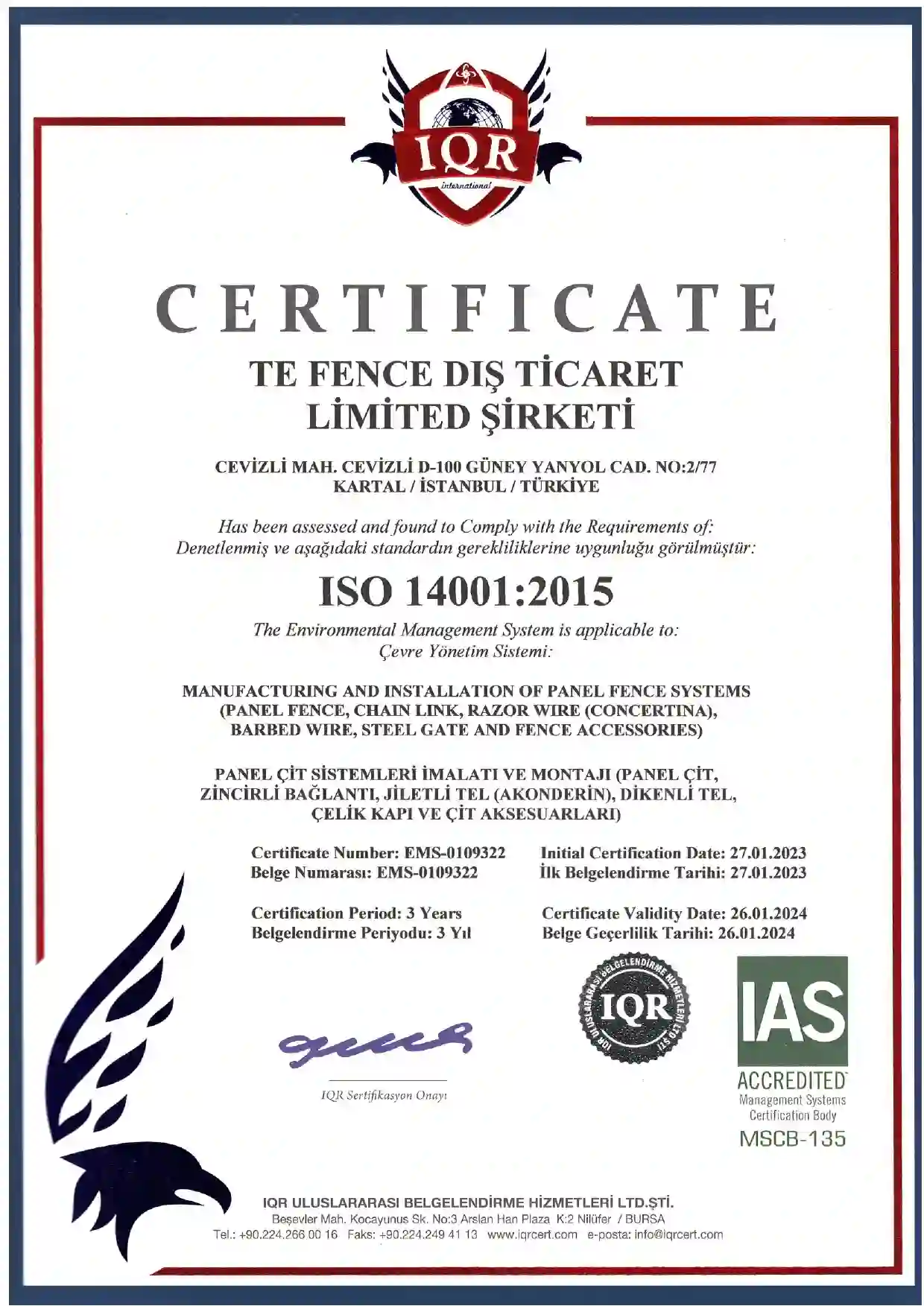 TE-FENCE-14-ISO-14001-2015